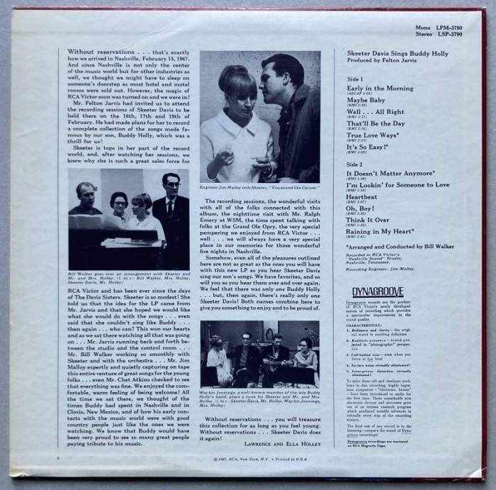 Skeeter Davis - Skeeter Davis Sings Buddy Holly (LP)