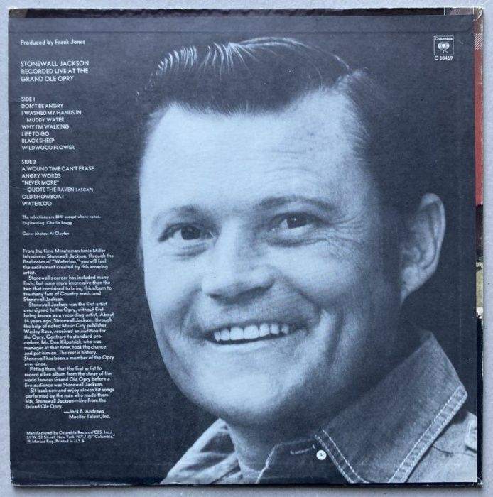 Stonewall Jackson - Recorded Live At The Grand Ole Opry (LP)