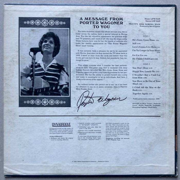 Norma Jean - Pretty Miss Norma Jean (LP)