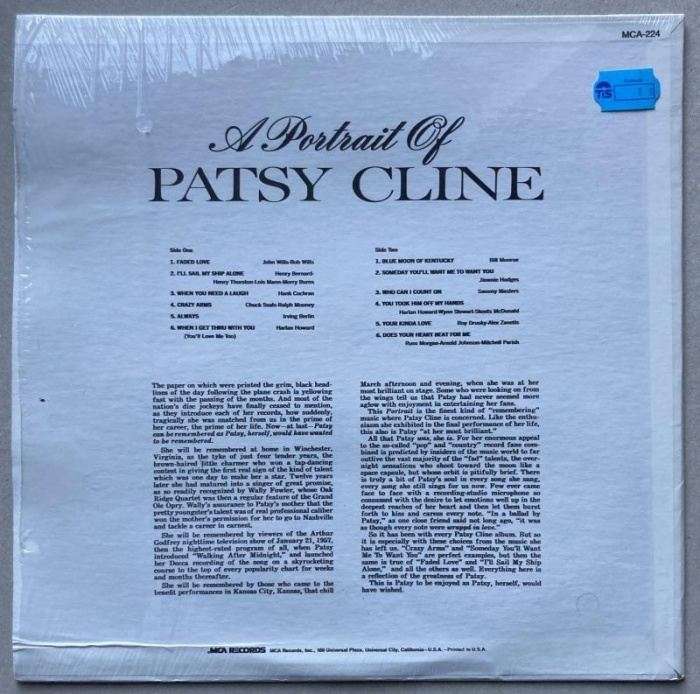 Patsy Cline - A Portrait Of Patsy Cline (LP)