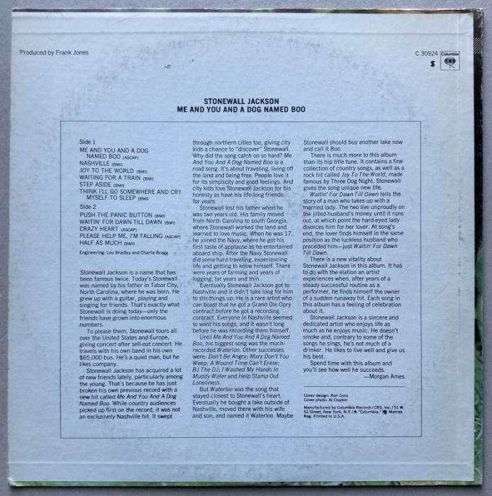 Stonewall Jackson - Me And You And A Dog Named Boo (LP)