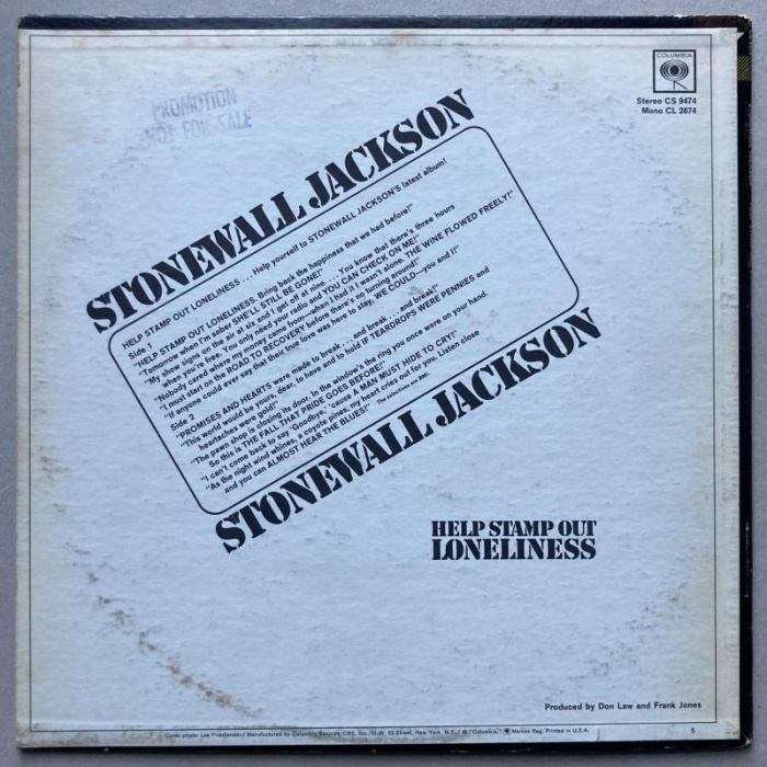 Stonewall Jackson - Help Stamp Out Loneliness (LP)