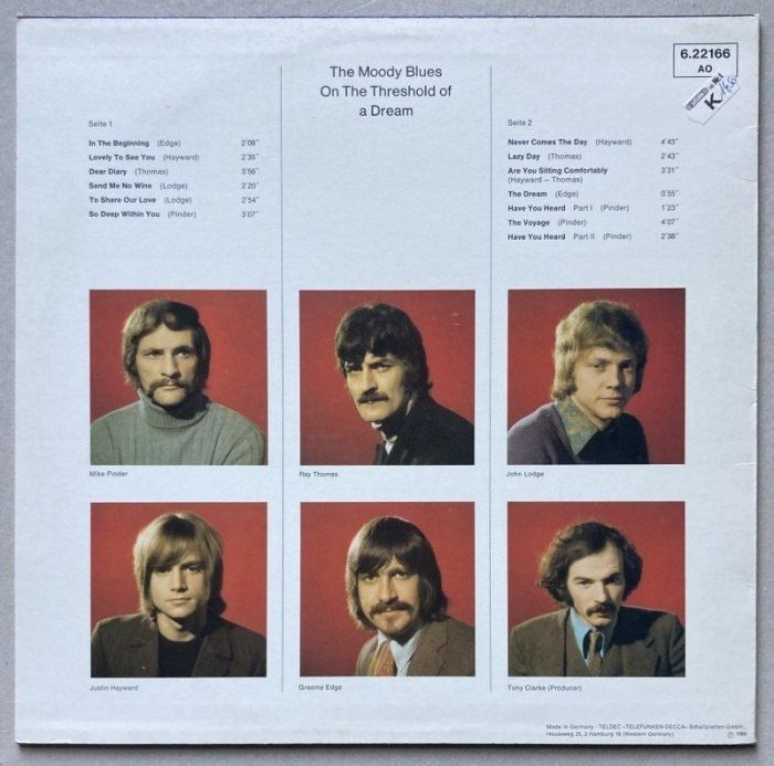 The Moody Blues - On The Threshold Of A Dream (LP)