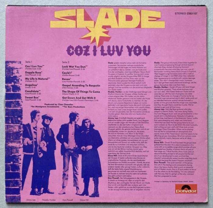 Slade - Coz I Luv You (LP)