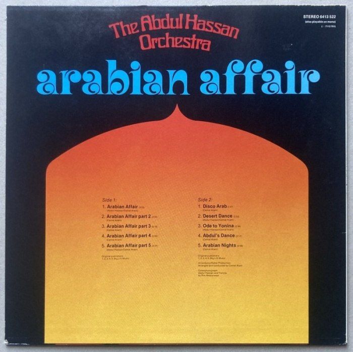 The Abdul Hassan Orchestra - Arabian Affair (LP)
