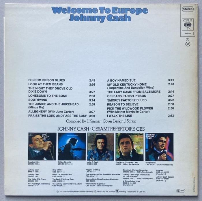 Johnny Cash - Welcome To Europe (LP)