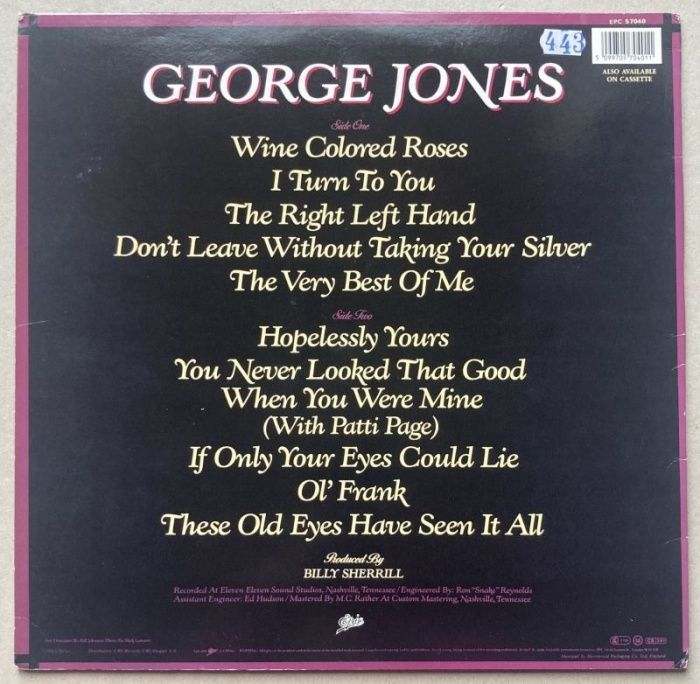 George Jones - Wine Colored Roses (LP)