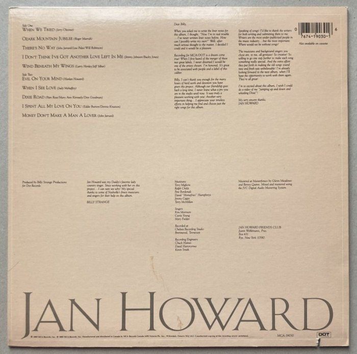 Jan Howard - Jan Howard (LP)