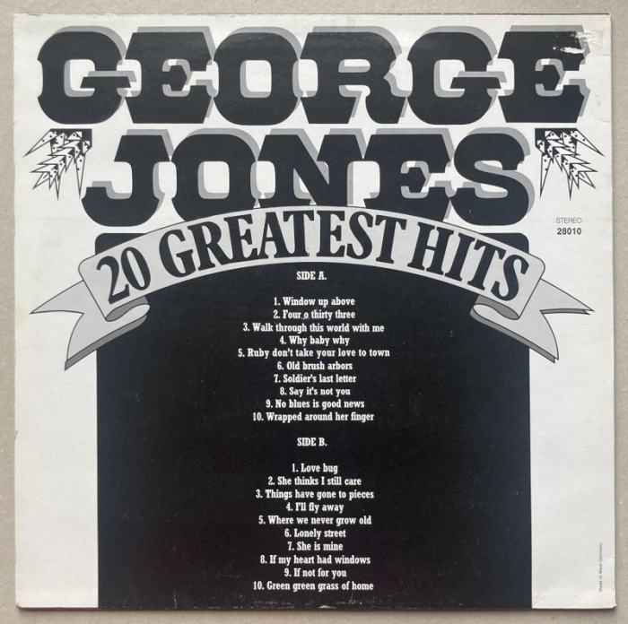 George Jones - 20 Greatest Hits (LP)