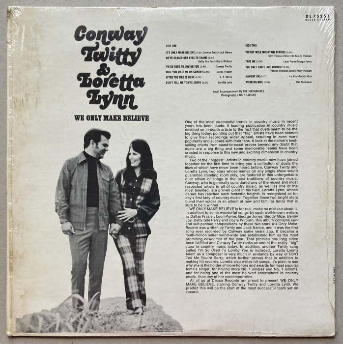 Loretta Lynn & Conway Twitty - We Only Make Believe (LP)