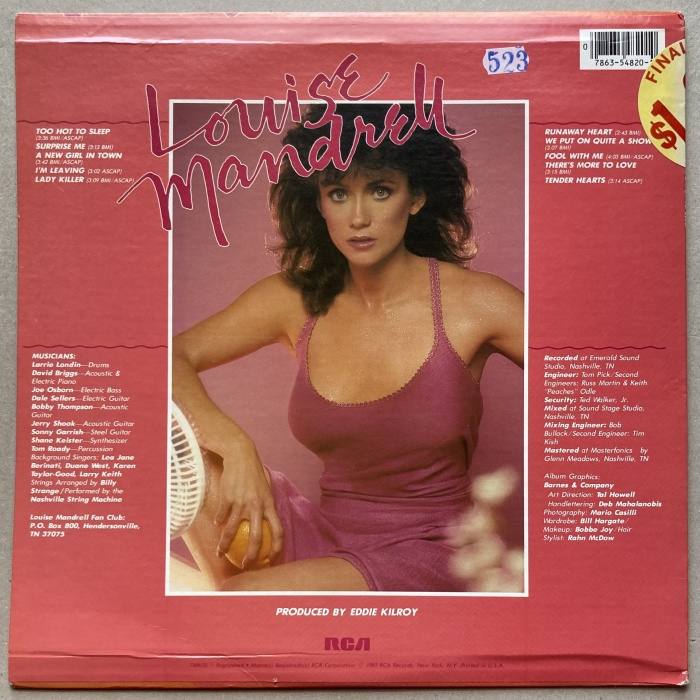 Louise Mandrell - Too Hot to Sleep (LP)