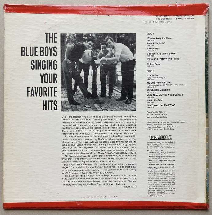 The Blue Boys - Hit After Hit (LP)