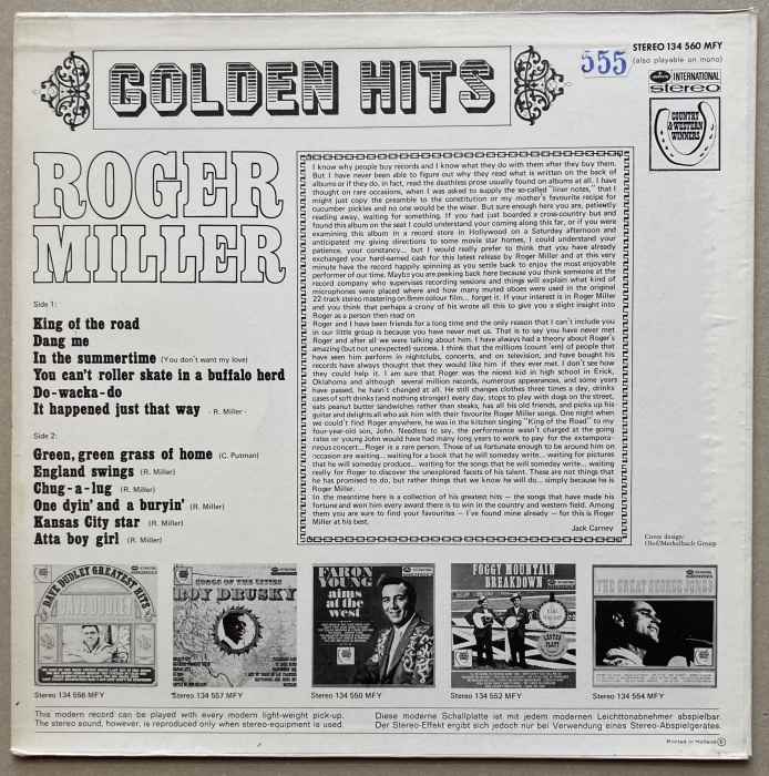 Roger Miller - Golden Hits (LP)