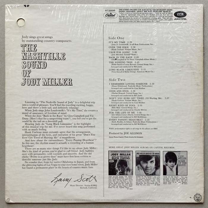 Jody Miller - The Nashville Sound Of Jody Miller (LP)