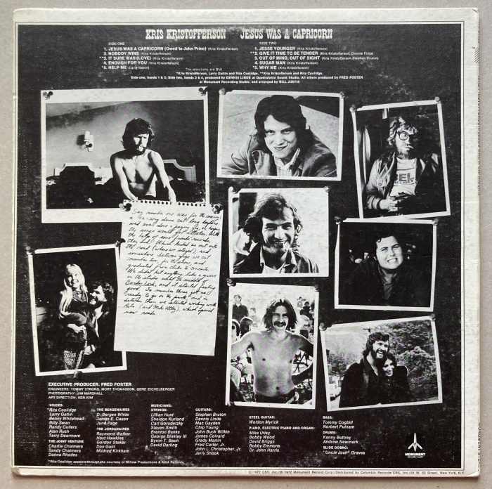 Kris Kristofferson - Jesus Was A Capricorn (LP)