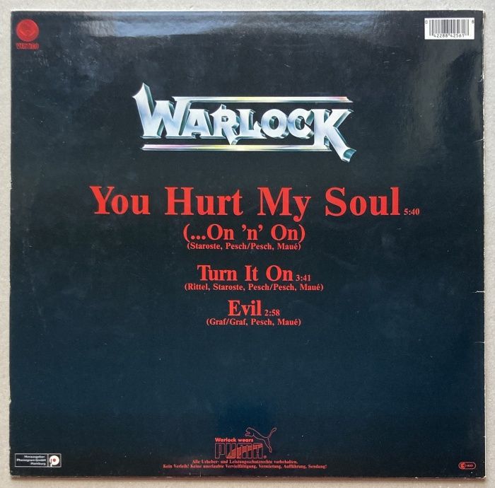 Warlock - You Hurt My Soul (On 'n' On...) (Maxi-Single)