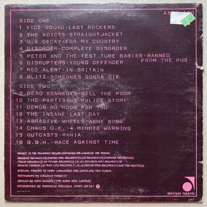 Various - Punk And Disorderly (LP)