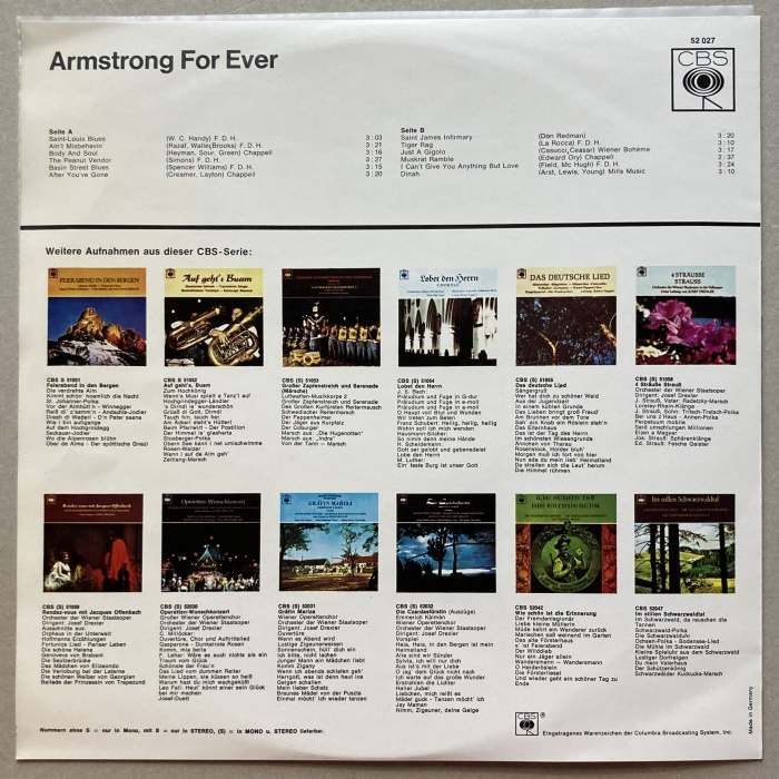 Louis Armstrong - Armstrong For Ever (LP)
