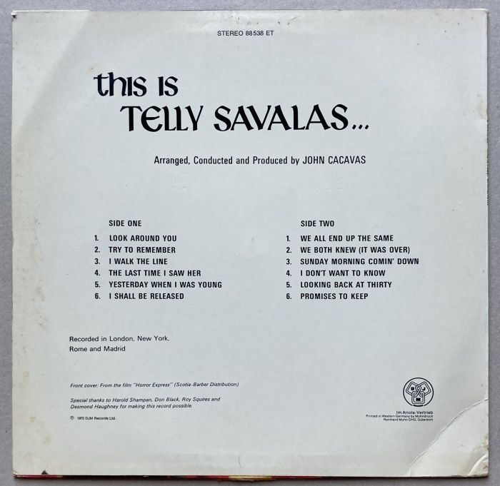 Telly Savalas - This Is Telly Savalas... (LP)
