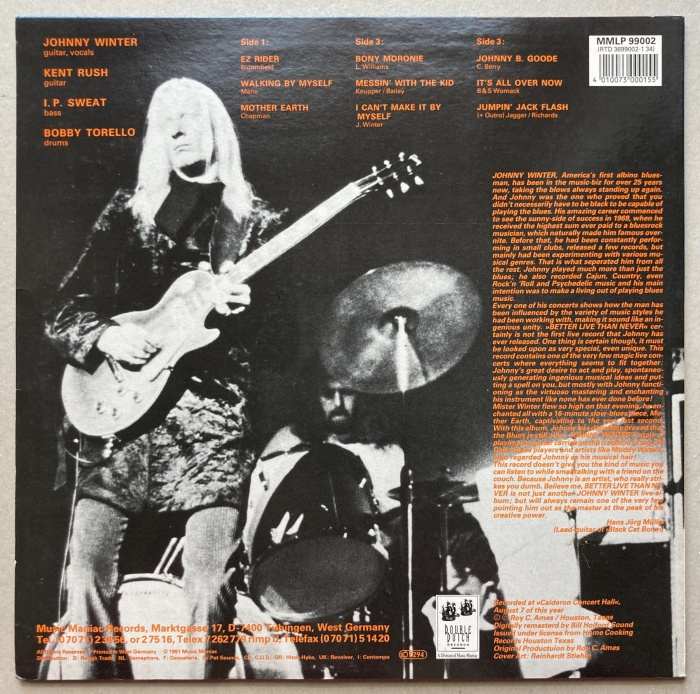 Johnny Winter - Better Live Than Never (2LP)