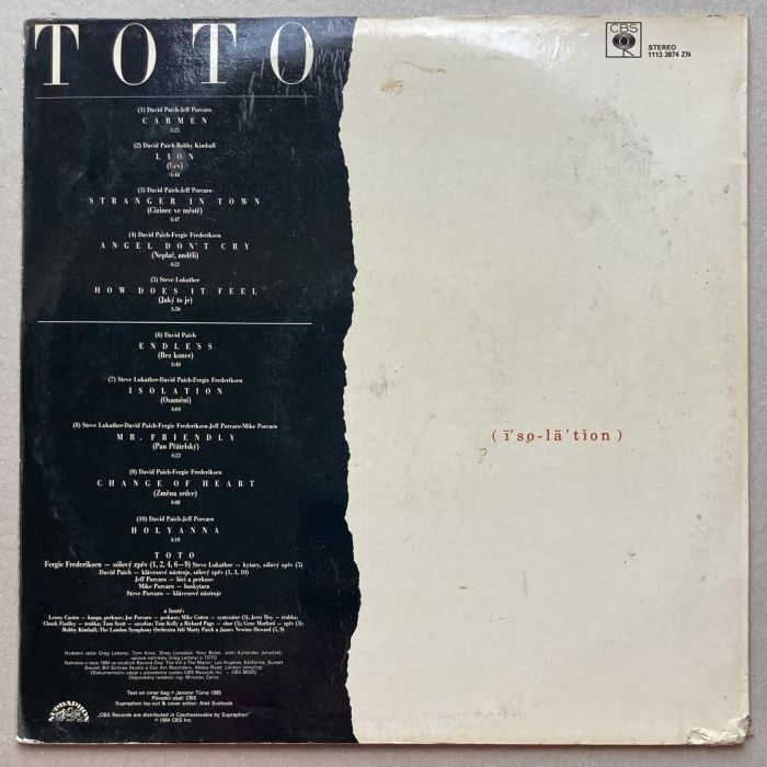 Toto - Isolation (LP)