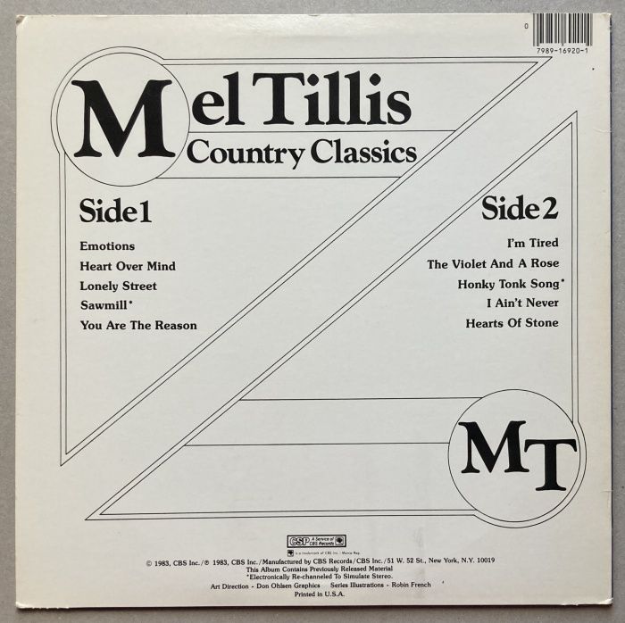 Mel Tillis - Country Classics (LP)