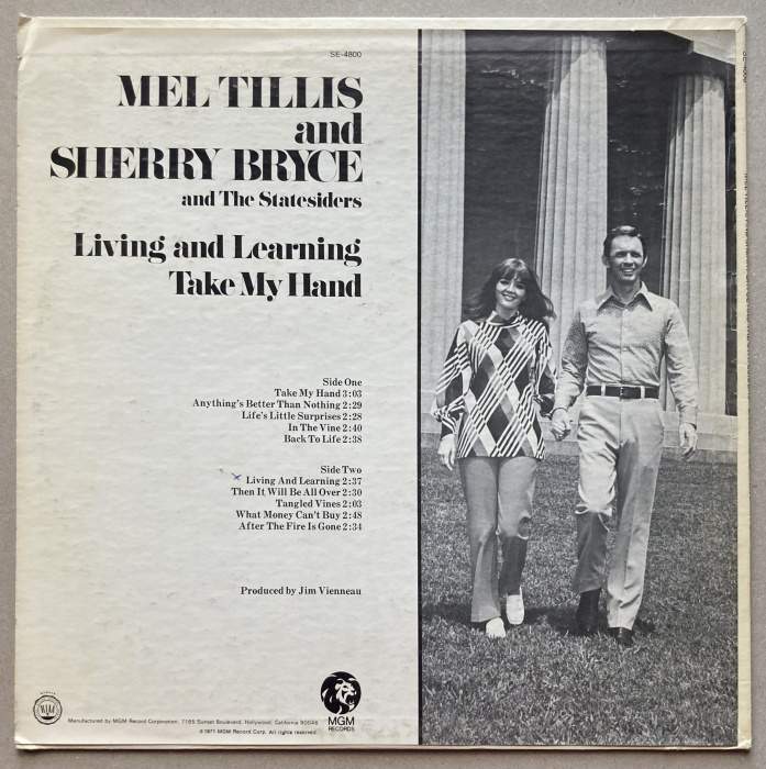 Mel Tillis And Sherry Bryce And The Statesiders - Living And Learning / Take My Hand (LP)