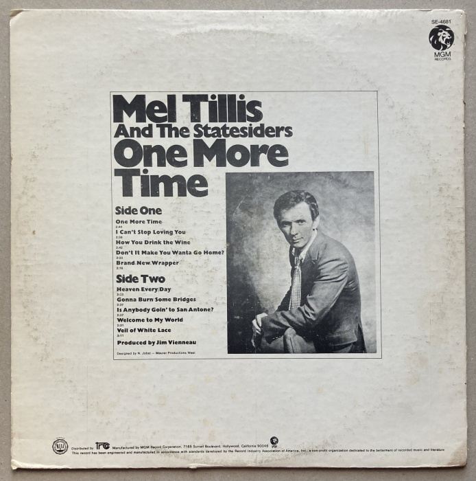 Mel Tillis And The Statesiders - One More Time (LP)