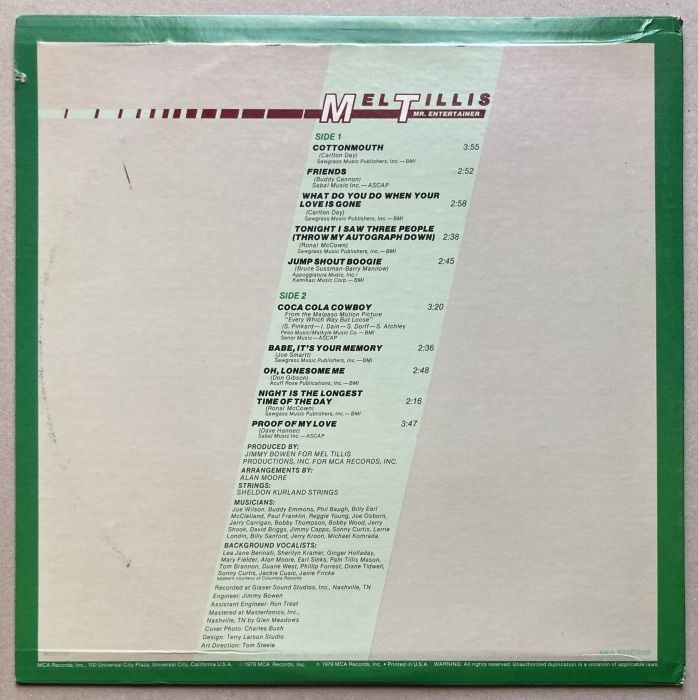 Mel Tillis - Mr. Entertainer (LP)