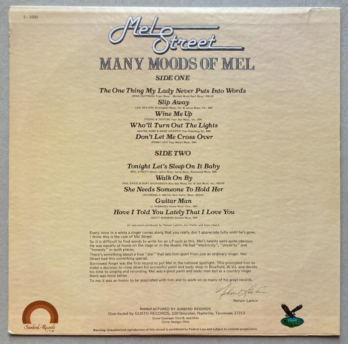 Mel Street - Many Moods Of Mel (LP)