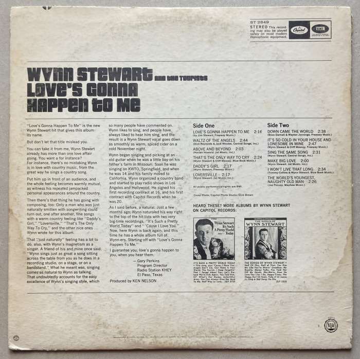 Wynn Stewart And His Tourists - Love's Gonna Happen To Me (LP)