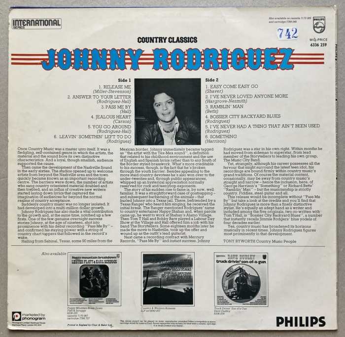 Johnny Rodriguez - Country Classics (LP)