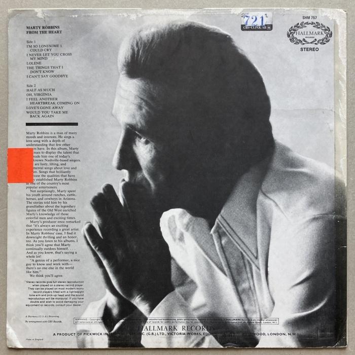 Marty Robbins - From The Heart (LP)