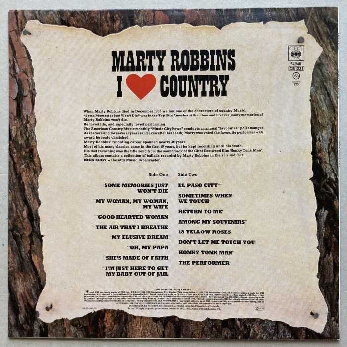 Marty Robbins - I Love Country (LP)