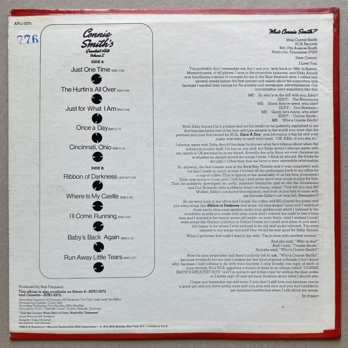Connie Smith - Greatest Hits Vol 1 (LP)