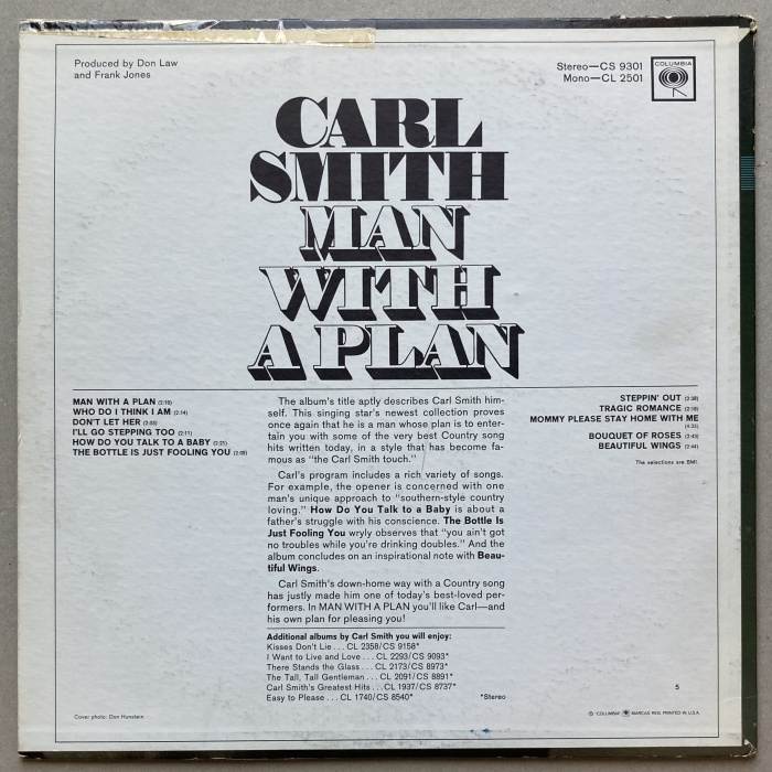 Carl Smith - Man With A Plan (LP)