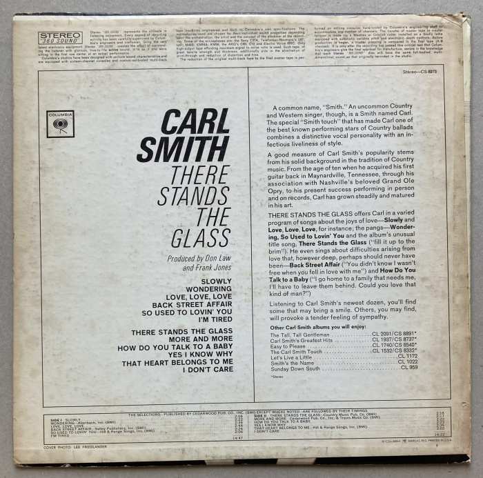 Carl Smith - There Stands The Glass (LP)