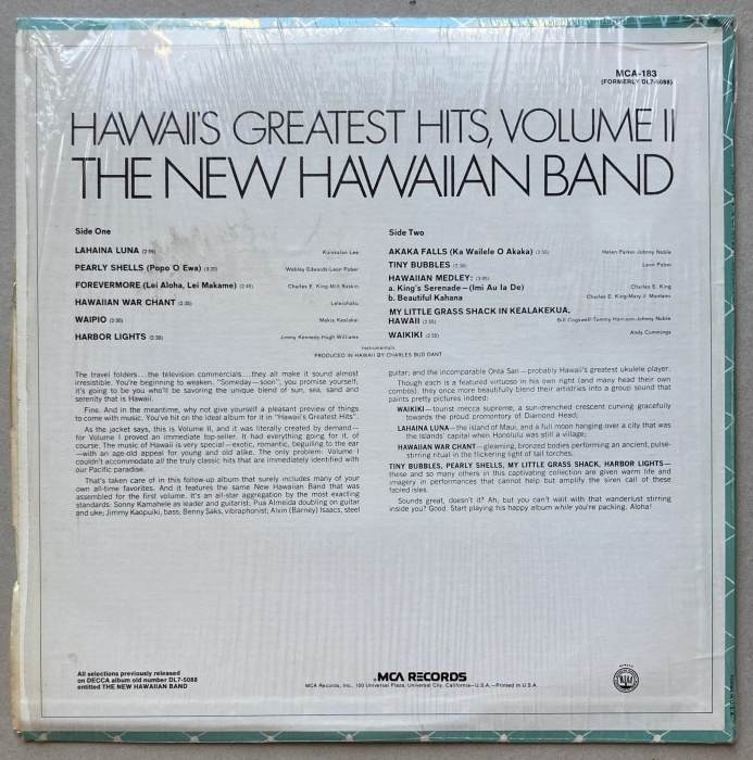 The New Hawaiian Band - Hawaii's Greatest Hits Vol. 2 (LP)