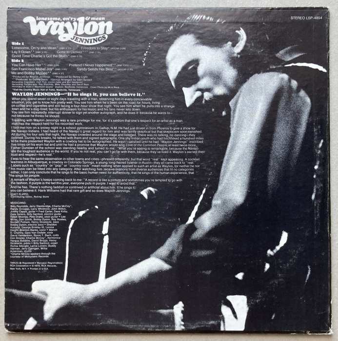 Waylon Jennings - Lonesome, On'ry & Mean (LP)