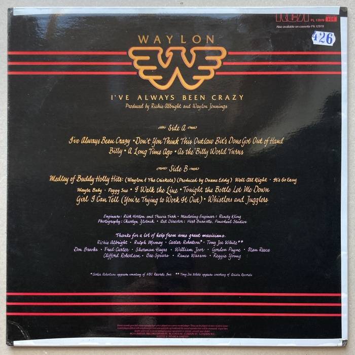 Waylon Jennings - I've Always Been Crazy (LP)