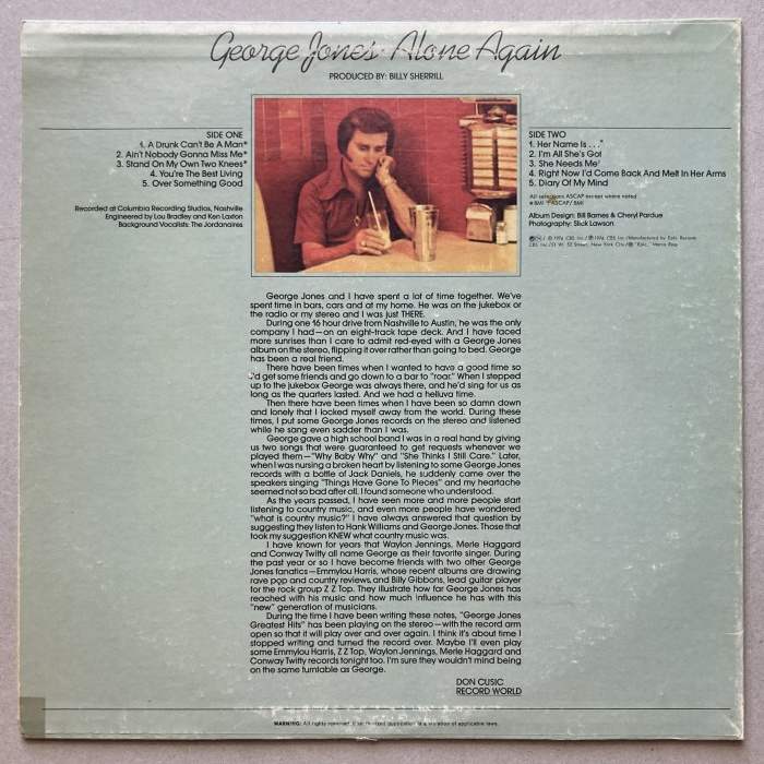 George Jones - Alone Again (LP)