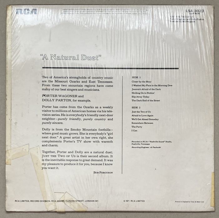 Porter Wagoner And Dolly Parton - Just The Two Of Us (LP)