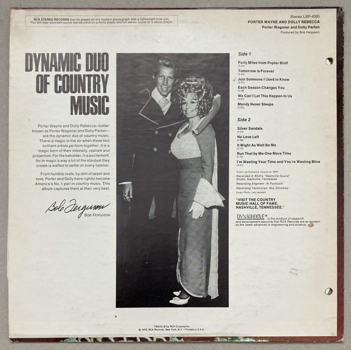 Porter Wagoner And Dolly Parton - Porter Wayne And Dolly Rebecca (LP)
