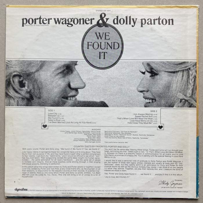 Porter Wagoner & Dolly Parton - We Found It (LP)