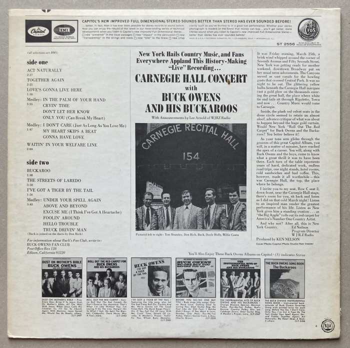 Buck Owens And His Buckaroos - Carnegie Hall Concert (LP)