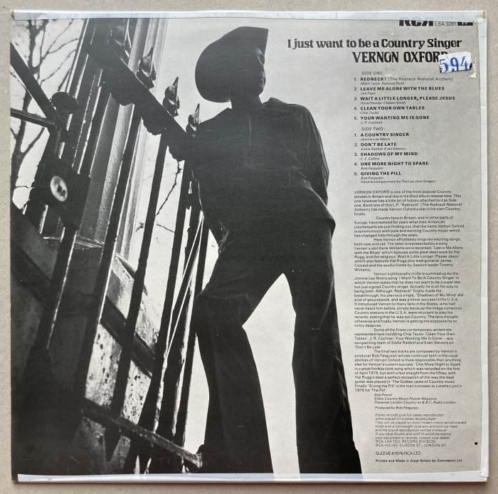 Vernon Oxford - I Just Want To Be A Country Singer (LP)