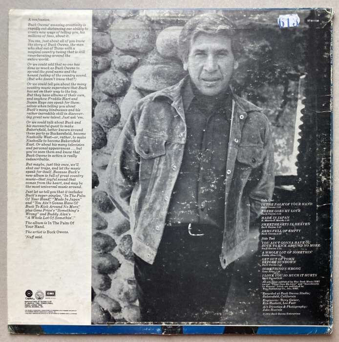 Buck Owens And The Buckaroos - In The Palm Of Your Hand (LP)