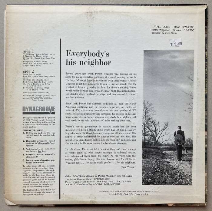 Porter Wagoner - Y'All Come (LP)
