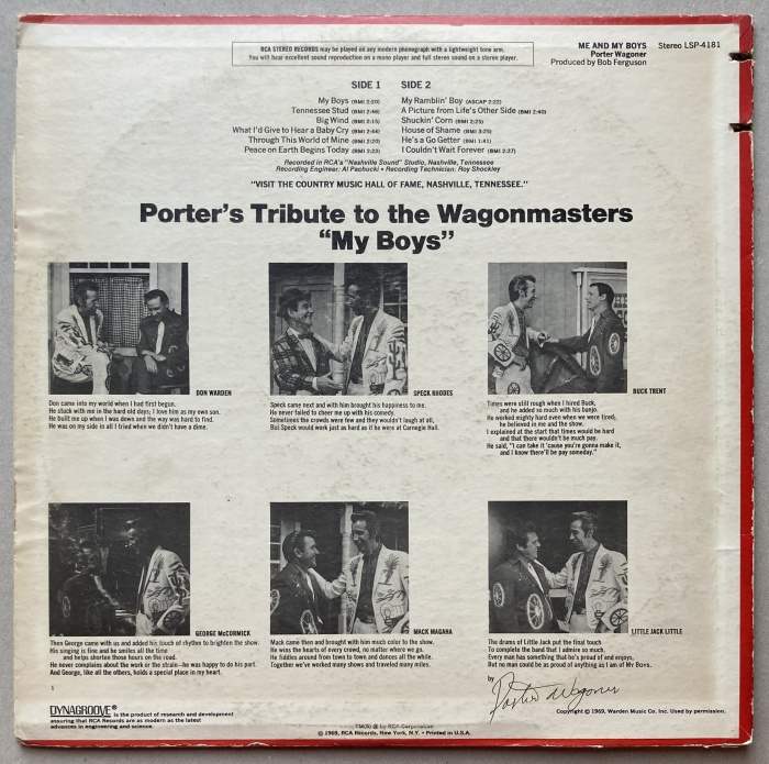 Porter Wagoner - Me And My Boys (LP)