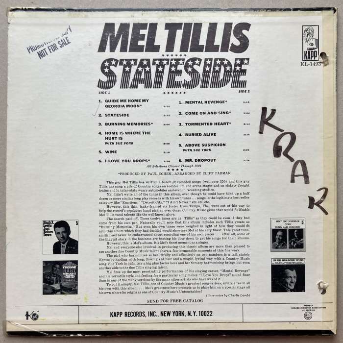 Mel Tillis - Stateside (LP)